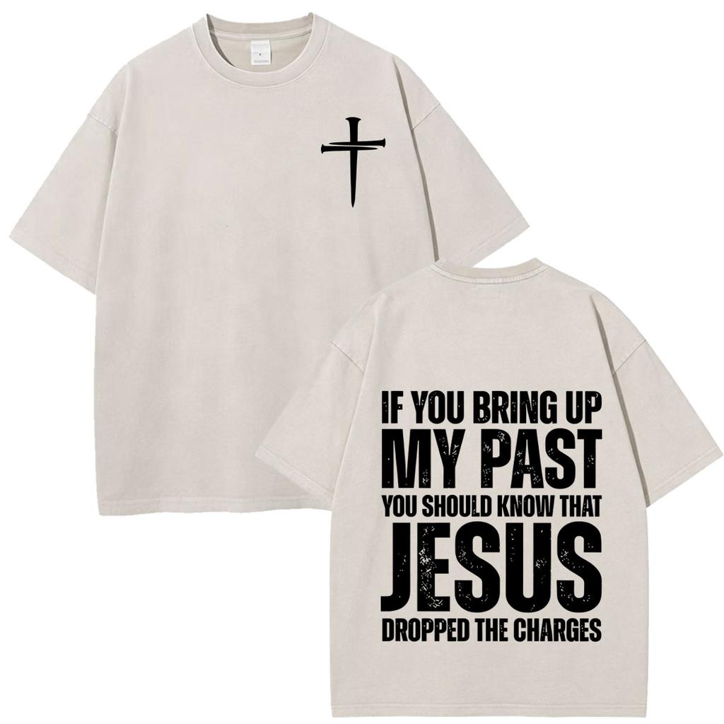 Jesus Christian Bible Verse Print Tshirt Unisex Unisex Fashion Tshirt Shortsleeved Loose Casual Cotton Vintage Washed T Shirts