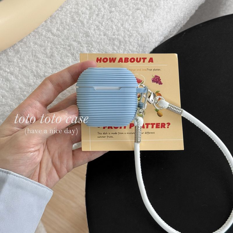 

to Apple 2 Generation Bluetooth Earbuds Case Airpods3 Generation New Arrival Satchel Lanyard Airpodspro2 Drop-Resistant Protective Case Soft Case Apple AirPods 2 Shell + white thin portable rope