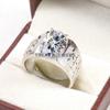 Moissanite Oval Cut Gemstone With 925 Sterling Silver Ring For Men's #B318 JL375681975185