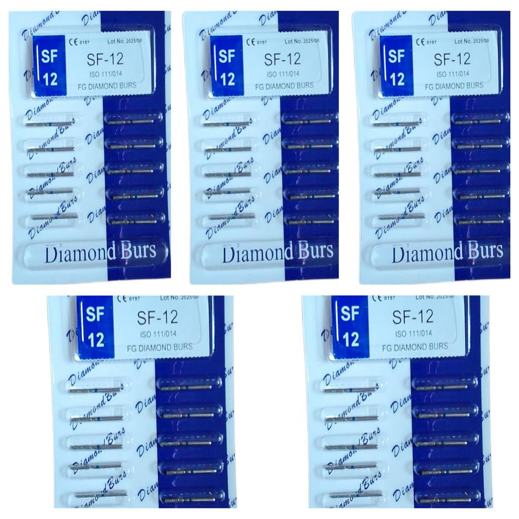 50pcs Dental High Speed Burs High Speed Handpiece Turbine Diamond Burs Diamond Polishing Tooth Preparation Dentist Material