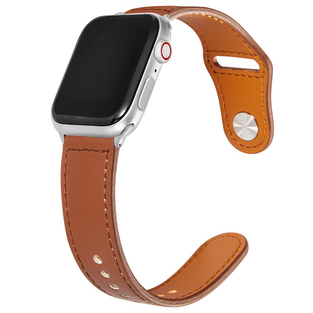 

For Apple Watch 10 46mm/Ultra 2/Ultra 49mm/9 8 7 45mm/SE (2023) SE (2022) SE 6 5 4 44mm/3 2 1 42mm Genuine Cow Leather Watchband Pink