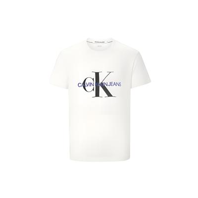 Logo 3D Jelly Print Crew Neck Short Sleeve T-Shirt Men Tops White J317896