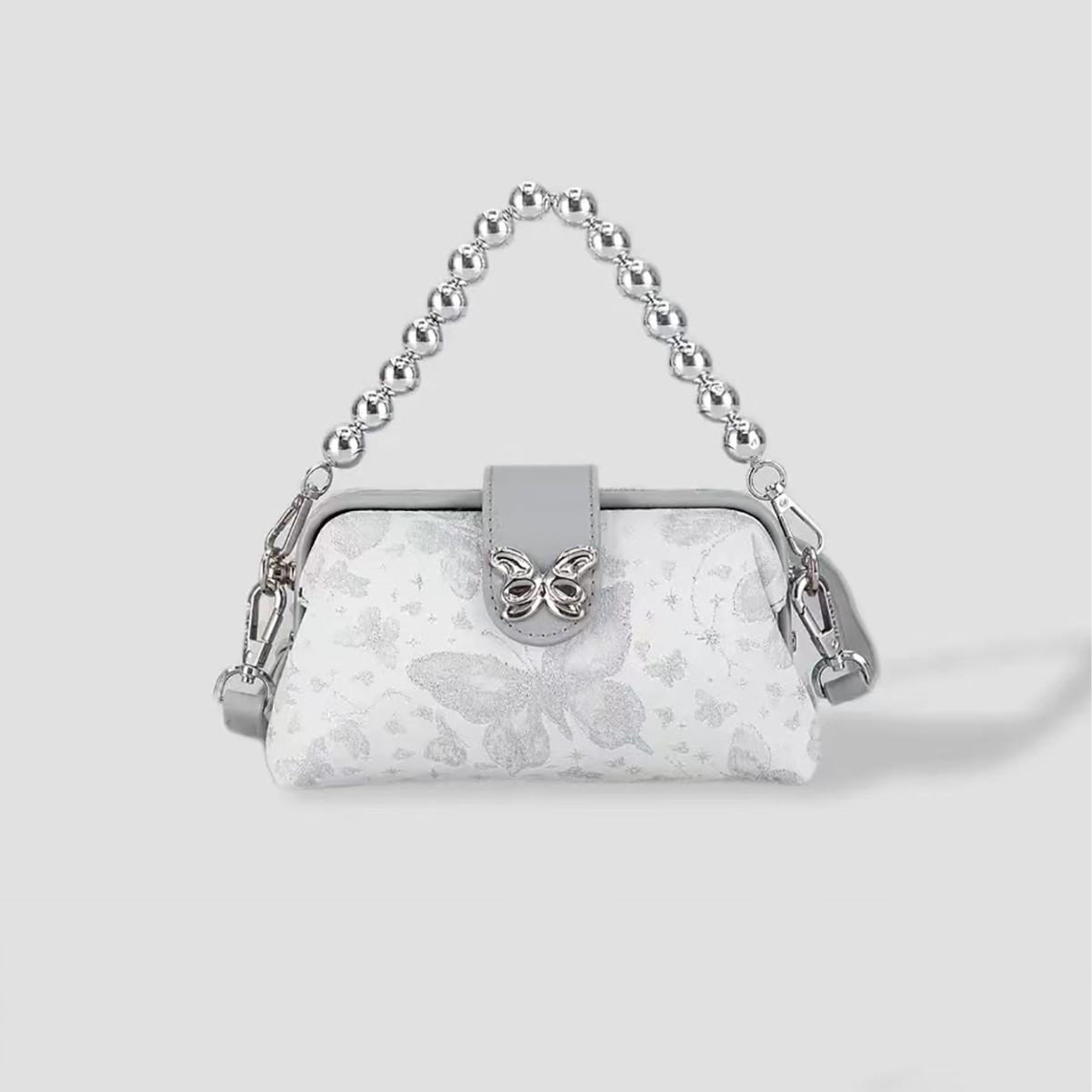 

VENE HOLY New Luxury Fashion National Style Embroidered Single Shoulder Bag Crossbody Bag Clip Bag светло-синий