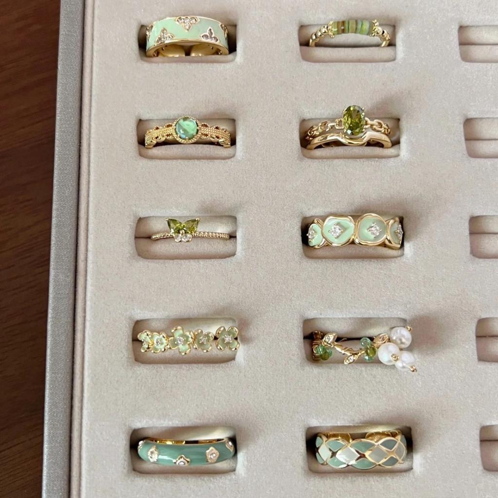 Inel Geometric Xiaohongshu Inel de Deget Arătător Identic Bijuterii de Bun Gust Femei