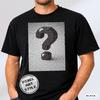 Retro Pixel Question Mark Tee, 8 Bit Dithered Graphic Shirt, Minimalist Streetwear