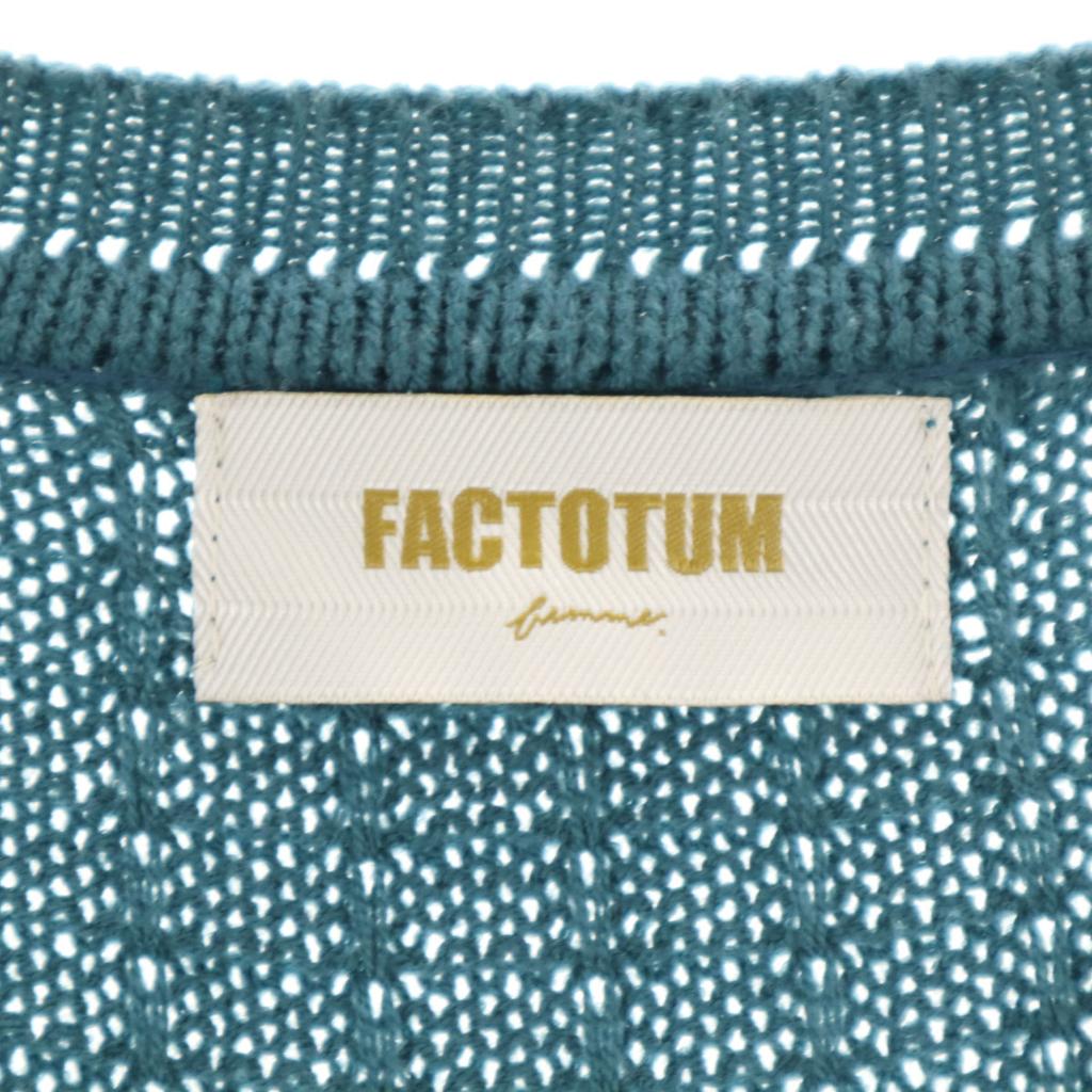FACTOTUM made in Japan By color Kurzarmpullover 36 Blau Strick Herren Gebraucht