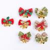 Linen Bow Pendant Mini Bell Christmas Tree Ornament