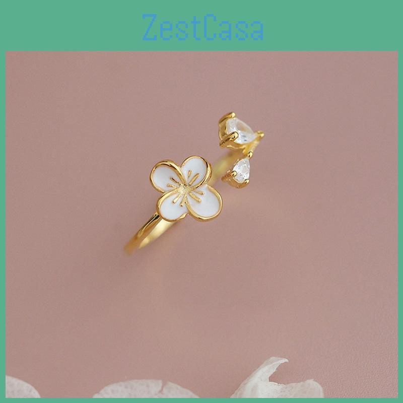 Elegant Korean Style 925 Silver Floral Ring For Women Perfect For Special Occasions