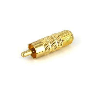 A/V Adapter - STARTECH - RCACOAXMF - 1 X F Female - 1 X RCA Male - Gold