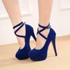 Summer New European American Fashion Cross Ankle Strap High Heels For Women Night Club Party Dress Shoes Comfortable Elegant