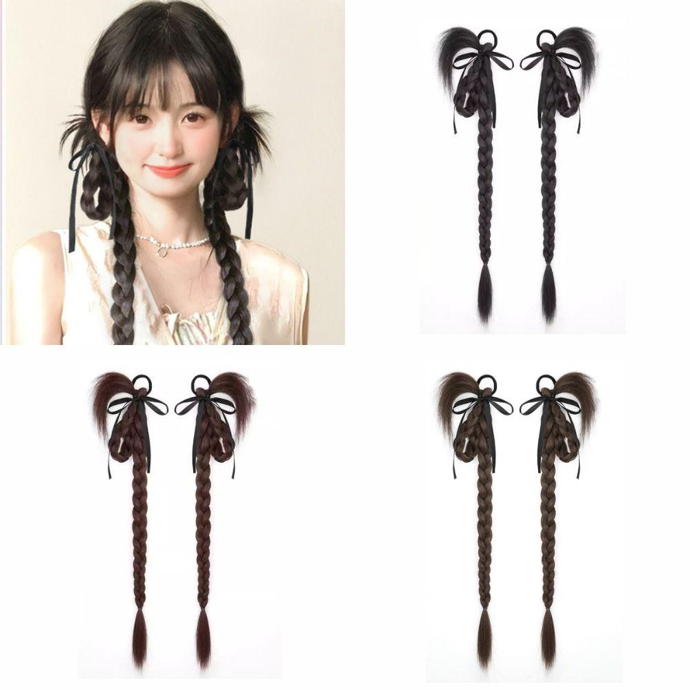 2Pcs Twist Braid Wig Bubble Braid Fried Dough Chicken Feather Boxing Braid for Women