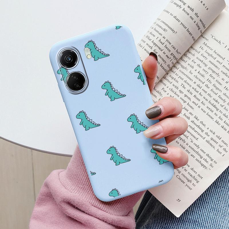 For Poco C65 Phone Case Silicone Soft TPU Protective Soft Cat Coque Para Fundas For Xiaomi Poco C65 Capa Little Dinosaur Shell
