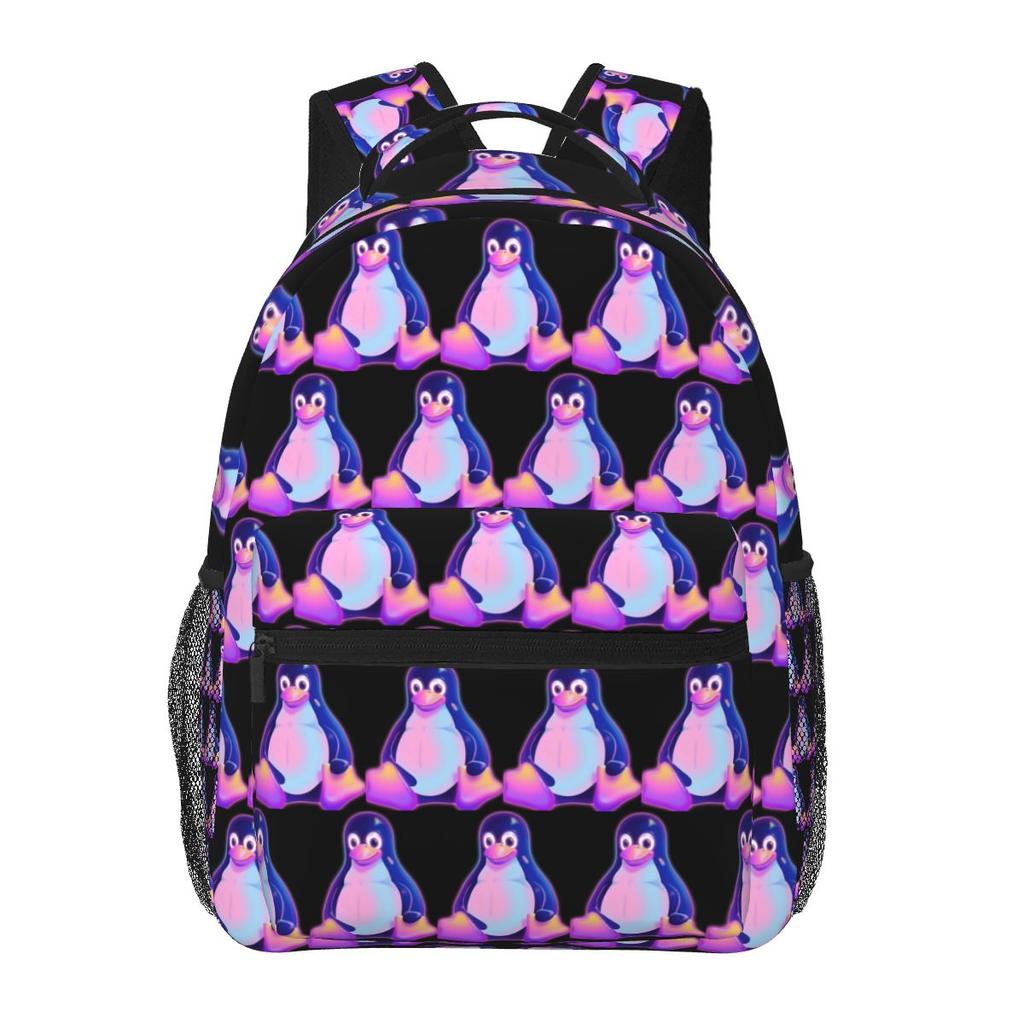 Root Programmer Linux Tux Penguin Coding Student Backpack School Bag Hiking Travel Daypack for Boys Girls Bookbag Shoulder Bags