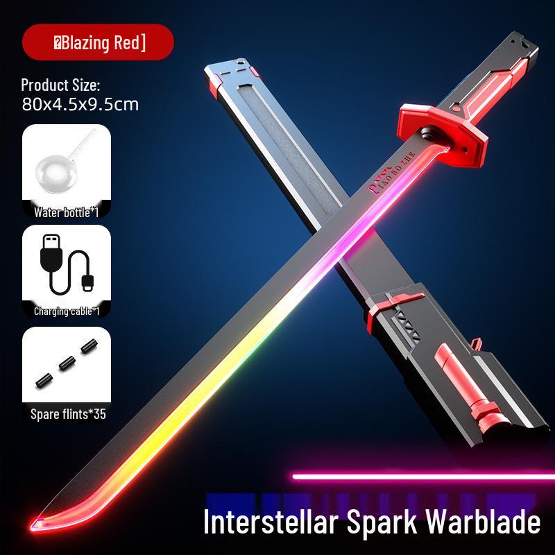 Douyin LED Samurai Sword Toy - Flashing Laser Blade for Kids