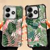 Summer Plants Green Leaf Plating Phone Case For Xiaomi Poco X5 X6 X7 X8 Pro Max F8 Ultra F7 M8 M7 M5S Redmi 15C 15 14C 13C 13 X3