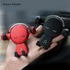 Adjustable universal car mobile phone holder, ABS material, wall-mounted, anti-drop gravity vent navigation bracket, with music character design
