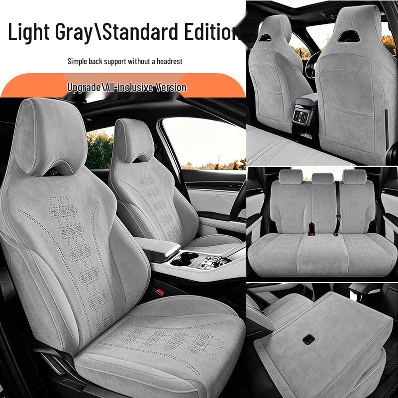 Suede Seat Covers for 2023-2025 BYD Song PLUS Hybrid, Full Coverage Cushions