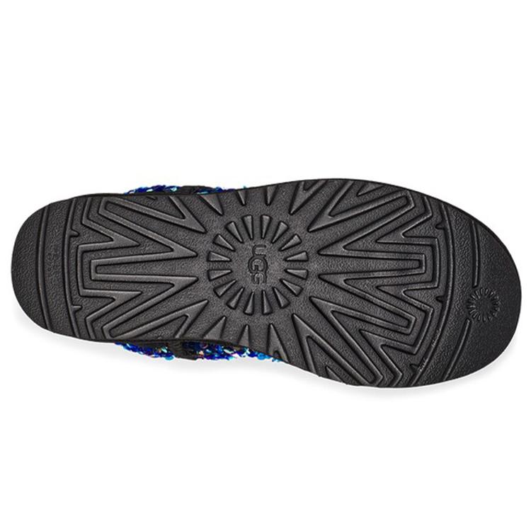 UGG Classic Mini Stellar Sequin Snow Boots Black Women's 1112515-BLK