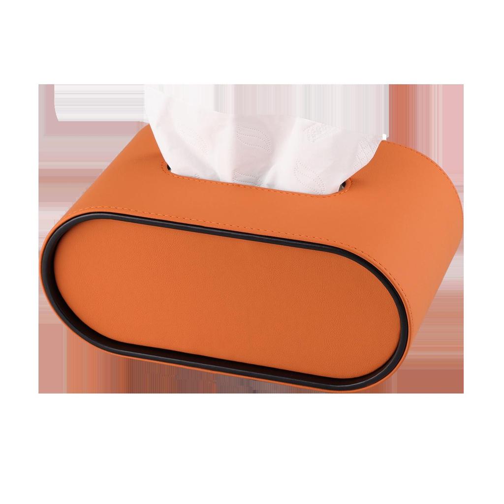 Luxury Leather Oval Tissue Box for Living Room or Bedroom Decor