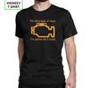 Check Engine Let It Shine Mechanic Mens T Shirt Car Fix Engineer Vintage Tees Short Sleeve TShirts Cotton Printed Clothes