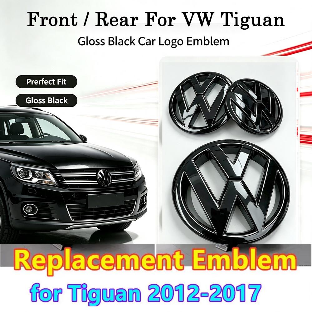 VW Volkswagen Car Front Grille Rear Trunk Emblem Badge Lid Cover Logo Decoration Sticker For VW Tiguan 2012-2017 Year Accessories