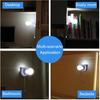 2 Pack Stick-Up Battery Operated Light Bulb, Battery Powered Wireless LED Closet Light Bulb, Self Adhesive Wall Mounted Light Fixture with Pull Chain