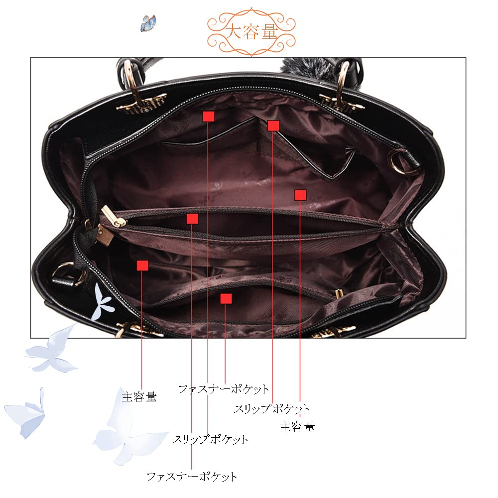 [Chikencall] Women's Fashion Handbag, Commuter Tote Bag, Business Bag, School Entrance Ceremony Shoulder Bag, Birthday Gift, PU Leather Crossbody Bag