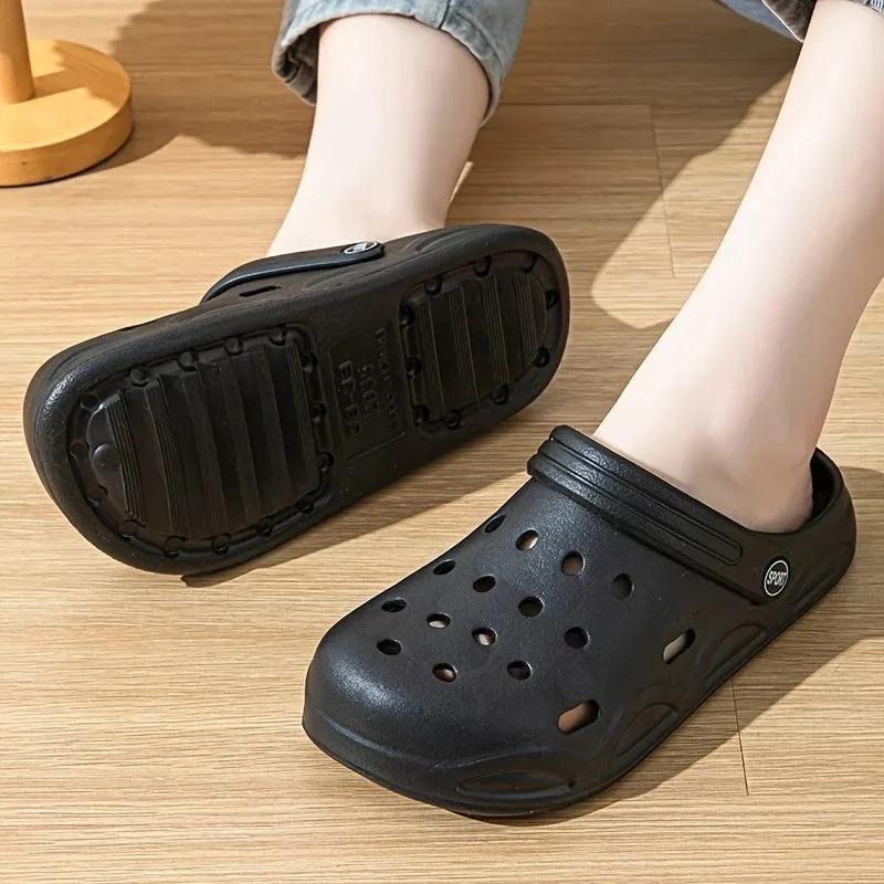 Mode Sommer Hollow Out Geschlossene Zehen Strandsandalen Damen Leichtgewicht Anti-Rutsch EVA Clogs Hausschuhe Frau Komfort Weiche Sohle Gartenschuhe