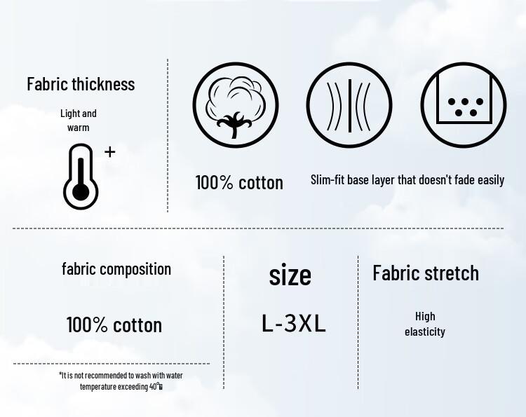 Yiershuang Men's 10A Antibacterial Pure Cotton Thermal Underwear Set