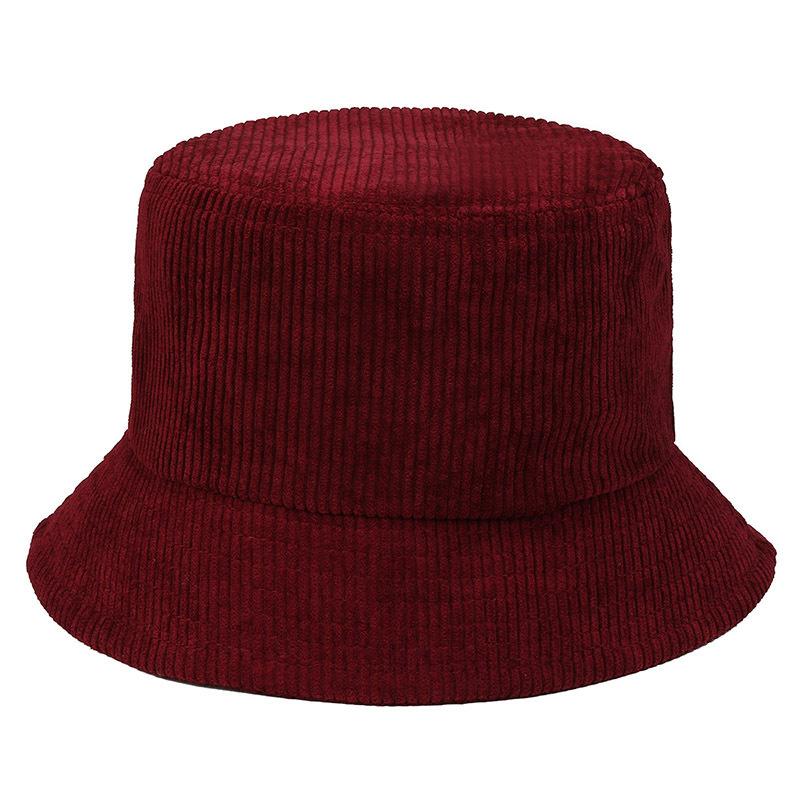 Simple Women Autumn Winter Retro Corduroy Bucket Hat Designer Streetwear Fisherman Caps Hats Beach Cap Outdoor Unisex Panama Hat