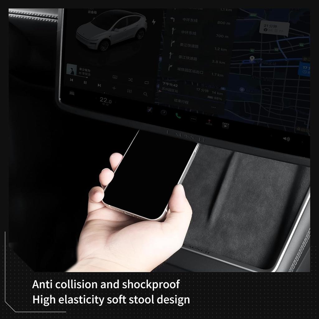 LUCKEASY Screen Frame Edge Protect Cover for Tesla Model Y Juniper 2025 2026/Model 3 Highland 2024 2025 Center Console Screen Frame Cover Interior