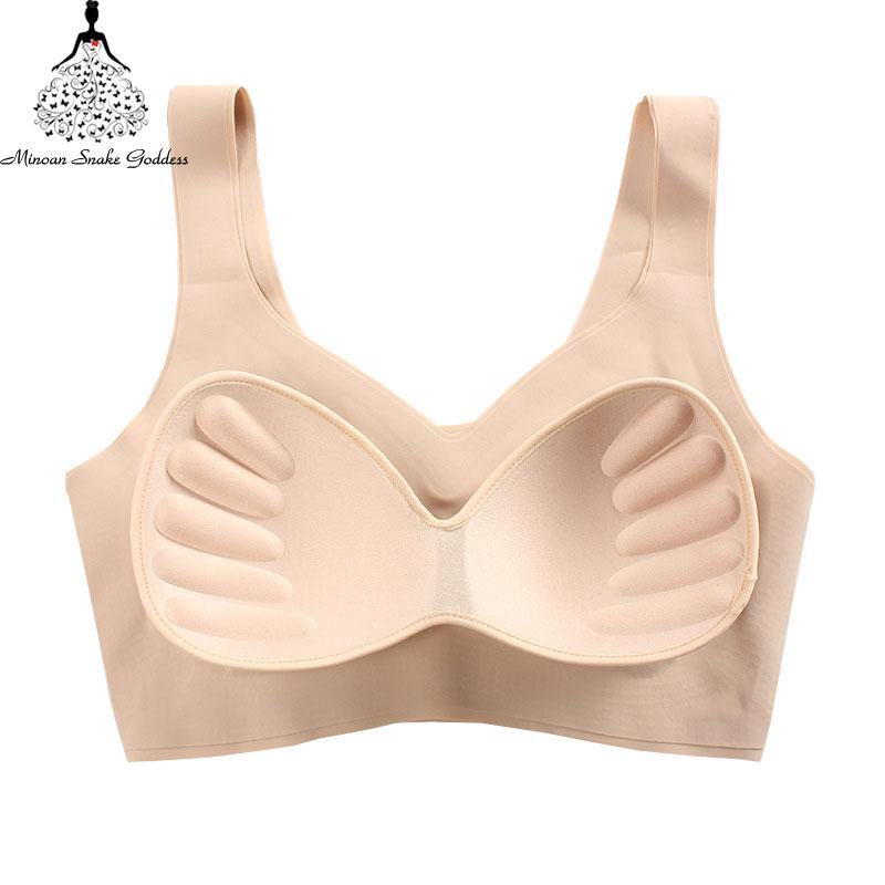 Sexy Women Bras Push Up Gather Bralette Seamless Bra Wire Free Soutien Gorge Femme Comfort Underwear Solid Color Vest Brassiere