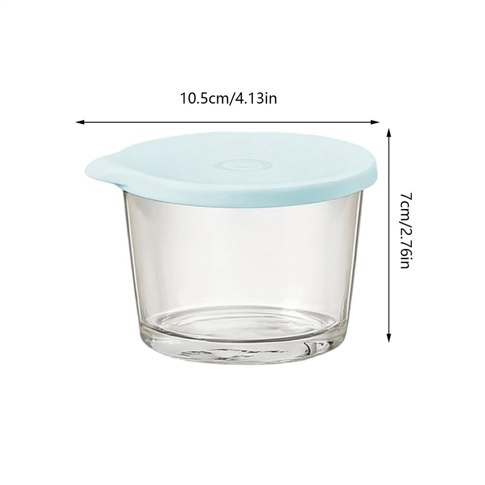 Glasschüssel mit Deckel 4 Stück Wiederverwendbare Lebensmittelgläser Glas Rührschüsseln zur Aufbewahrung für Meal Prep Snack Über Nacht Backen Kochen Vorratskammer