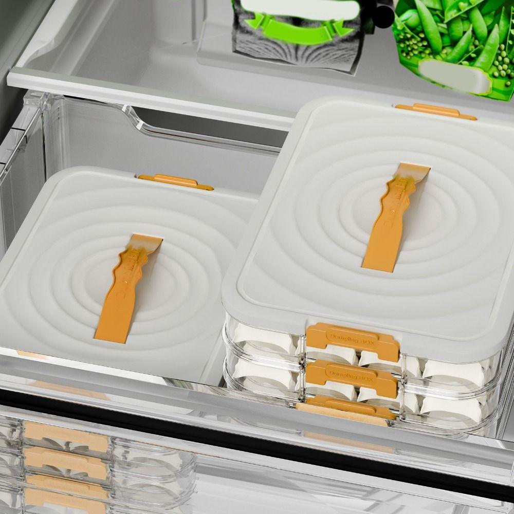 Plastic Dumpling Storage Box Sealed Multi-Layer Food Egg Frozen Box Large Capacity with Lid Food Storage Container Kitchen
