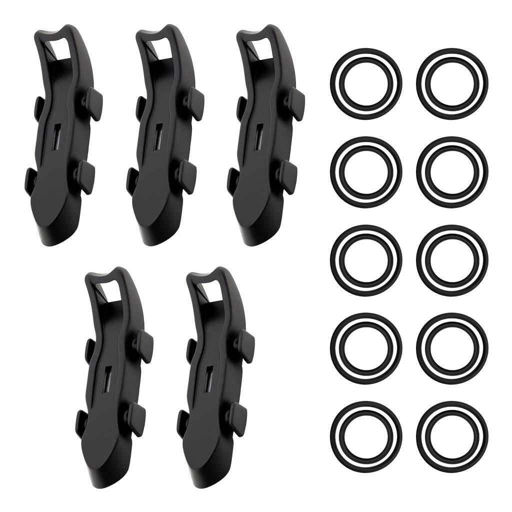 5 szt. Magnetyczny Uchwyt na Haczyk do Przynęty Wędkarskiej Uchwyt na Żyłkę z 2 Rozmiarami Gumowych Pierścieni do Wędkarstwa Morskiego i Słodkowodnego