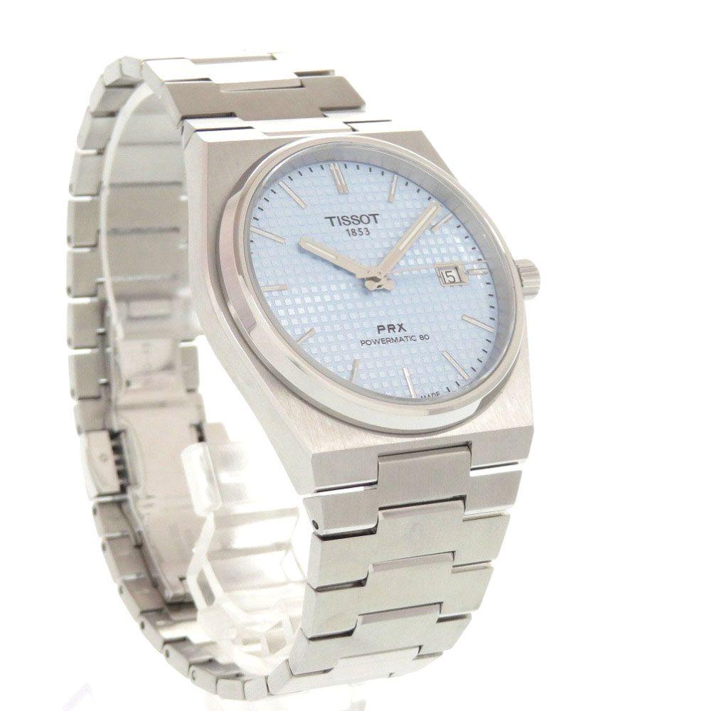 Used Like new Tissot PRX Powermatic 80 T137.407.11.351.00 SS Ice Blue Automatic Watch 1340 TISSOT