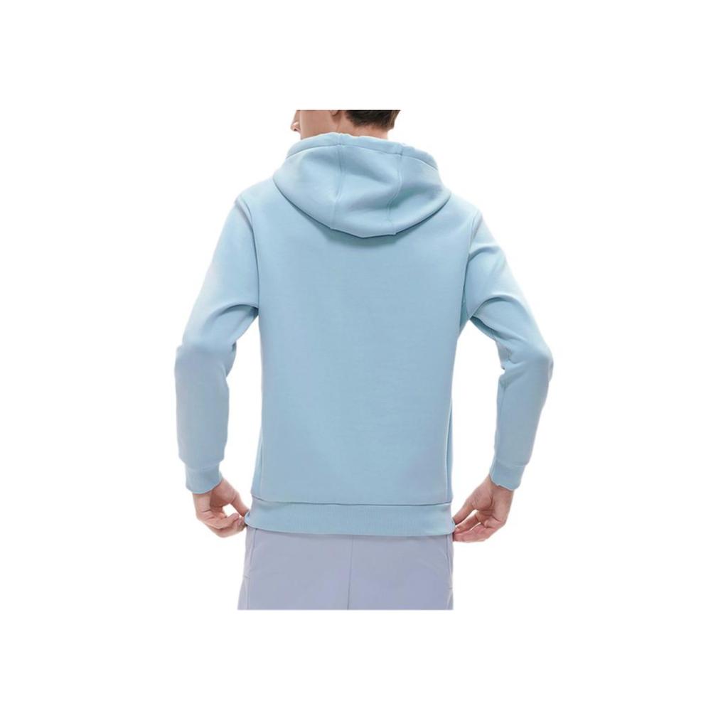 Fila Letter Print Knitted Sports Hoodie Men Hoodies Gray Blue F11M217201FLB