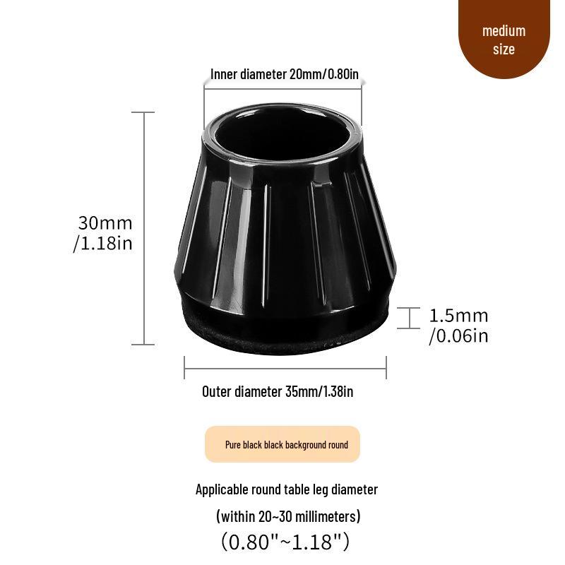 Silicone Chair Leg Covers with Felt Pads - Furniture Protection and Noise Reduction