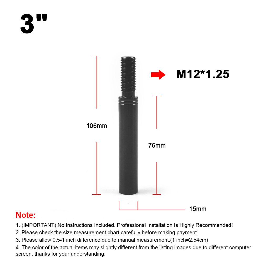 Universal Straight Shift Knob Extender Extension Car Lever Gear Shifter For Mazda for Honda for Toyota M10X1.5 M10X1.25 M12X1.25
