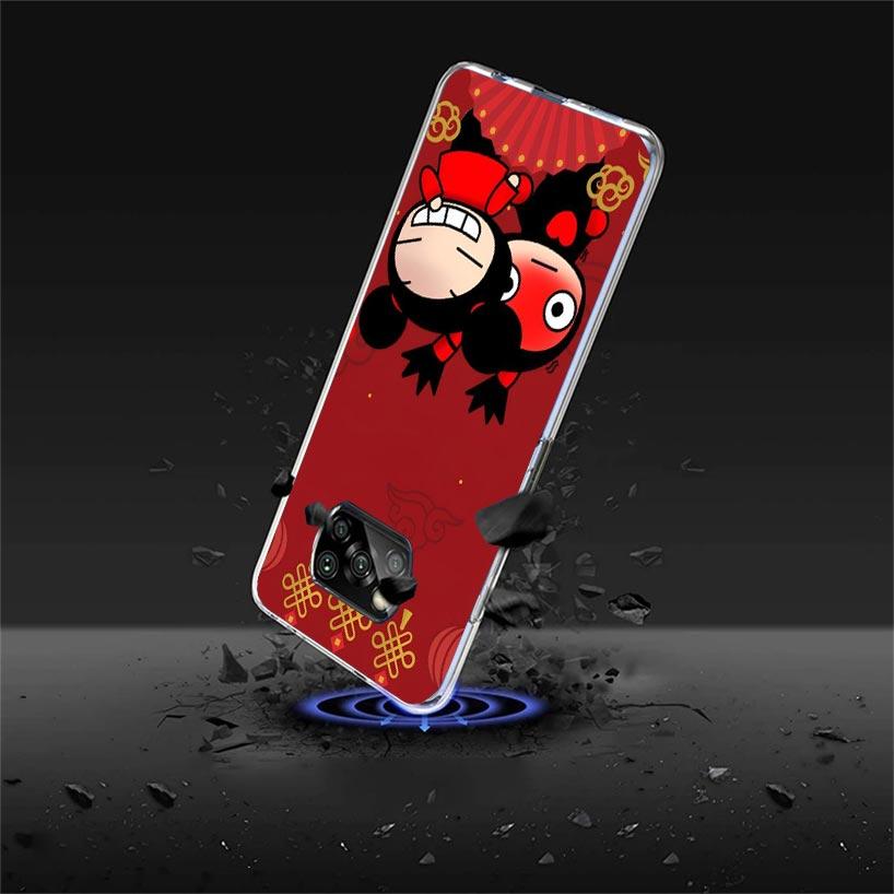 Cute Cartoon Pucca Garu Case Phone Cover for Xiaomi Poco X3 Nfc X5 X6 X7 X4 Gt F7 Ultra F6 F5 Pro F4 F3 M5S M5 M4 M3 5G Trend Fu