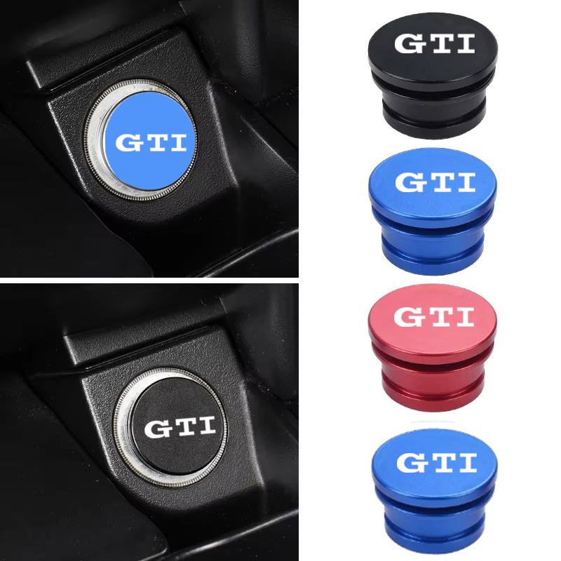 WGLRK1 12V Universal Car Cigarette Lighter Plug Cover For Volkswagen VW GTI Logo Black Red Eject Button Car Interior Accessories