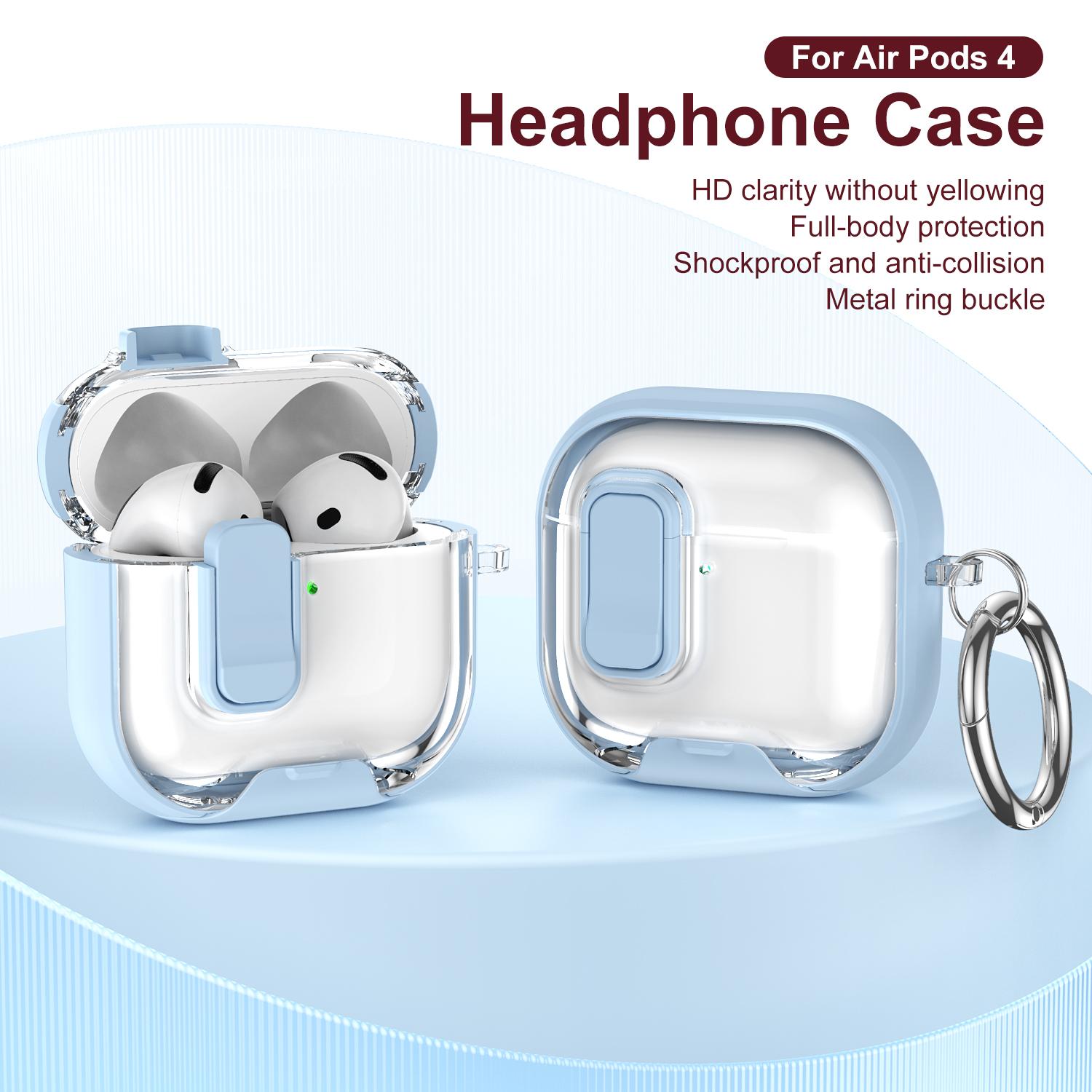 

High Quality Multifunctional Earphone Case For APPLE AirPods4 Pro2 Pro 3 with Phone Holder Keychain Shockproof Headphone Cover For AP Pro or Pro2