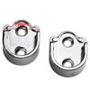2PCS Wardrobe Rod Bracket Flange Seat U-Shaped Socket Bracket Open Type Shower Curtain Rod Support Zinc Alloy End Bracket