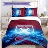 Set Lenzuola Stampato West Ham United Football 3 Pezzi, Comodo Set Copripiumino per Camera da Letto Amico della Pelle