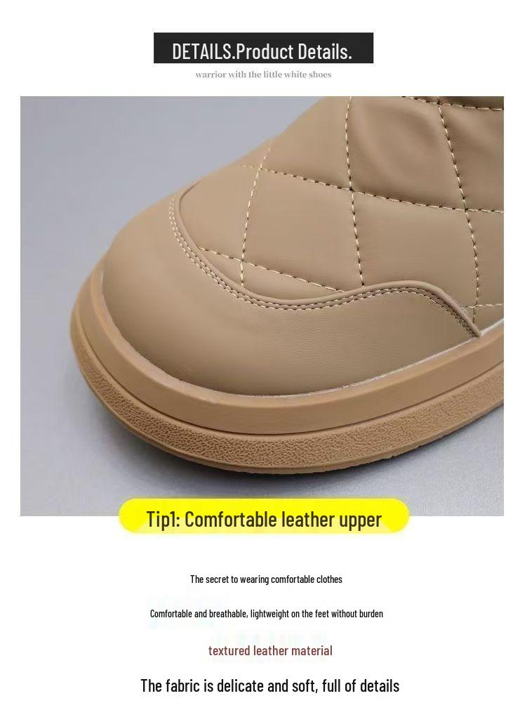 Women's Winter Waterproof Non-Slip Snow Boots - Plush Velvet, Thick Cotton, Warm Short Boots