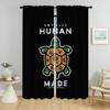 Blackout Curtains for Living Room Curtain H-human Mades Shades Home Interior Curtains 2 Pieces Tulle for Bedroom Partition Child