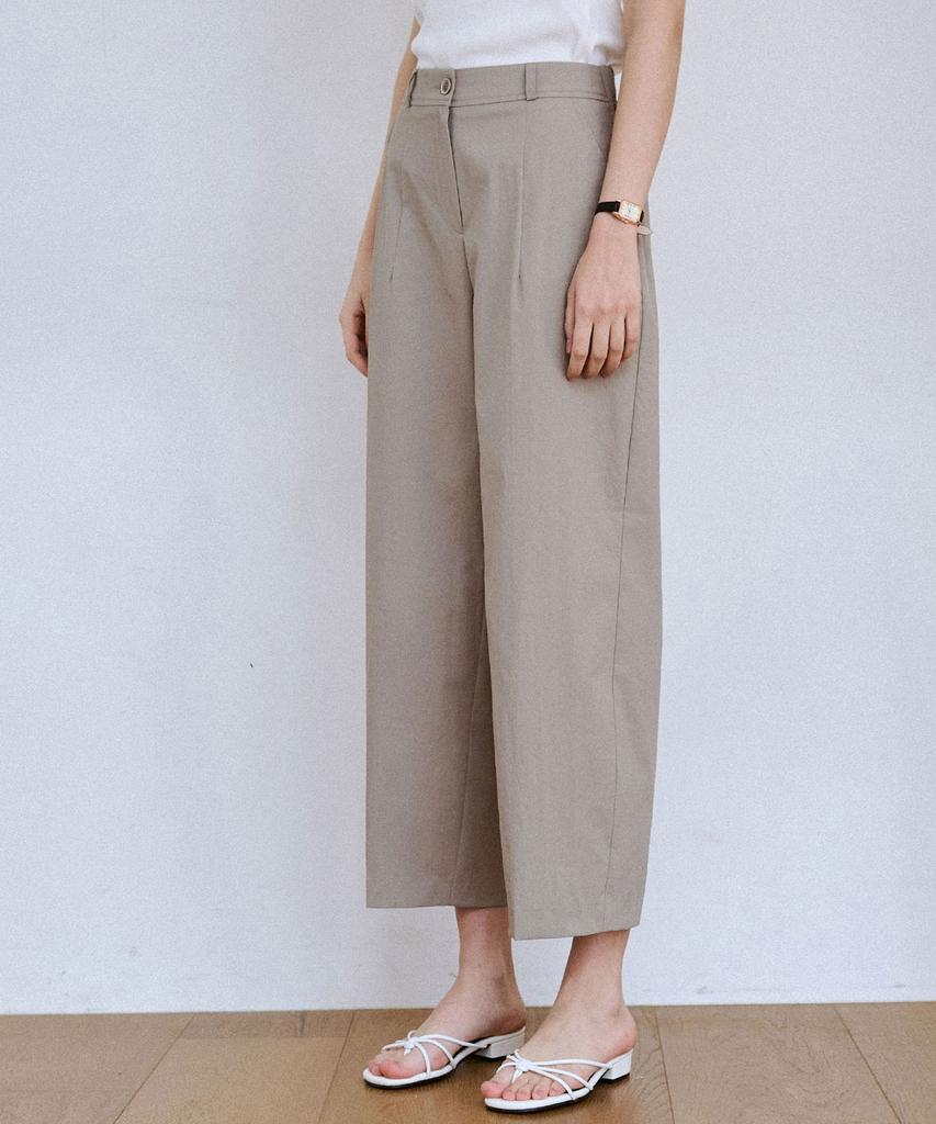 LUSIDA Sein One-Pleat Straight Slacks_3 Colors