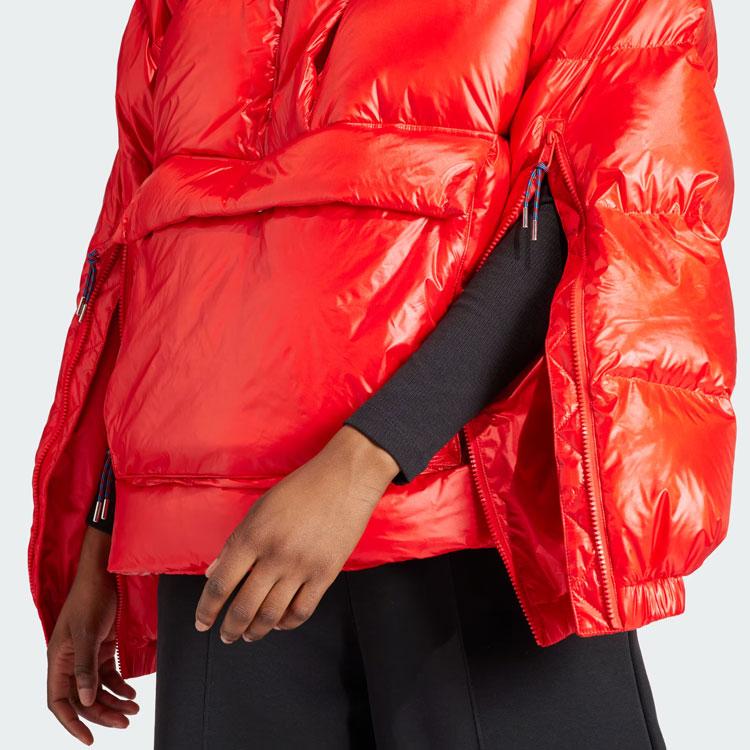 Adidas Originals Puffed Throw-Over Hooded Jacket Women Outerwear Bright-Red IR7114