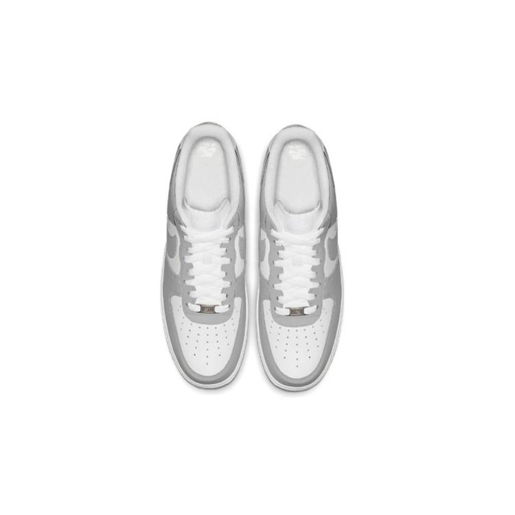 Nike Air Force 1 Slip Resistant Low Top Skateboard Shoes Men's White Gray Black CW2288-111(team5-)