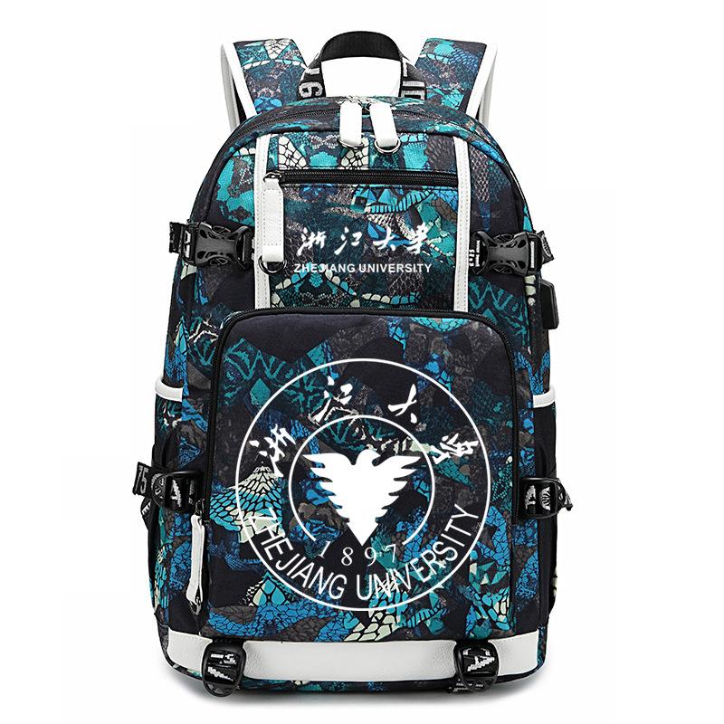 Famous school badge, college commemorative schoolbag, college style leisure backpack